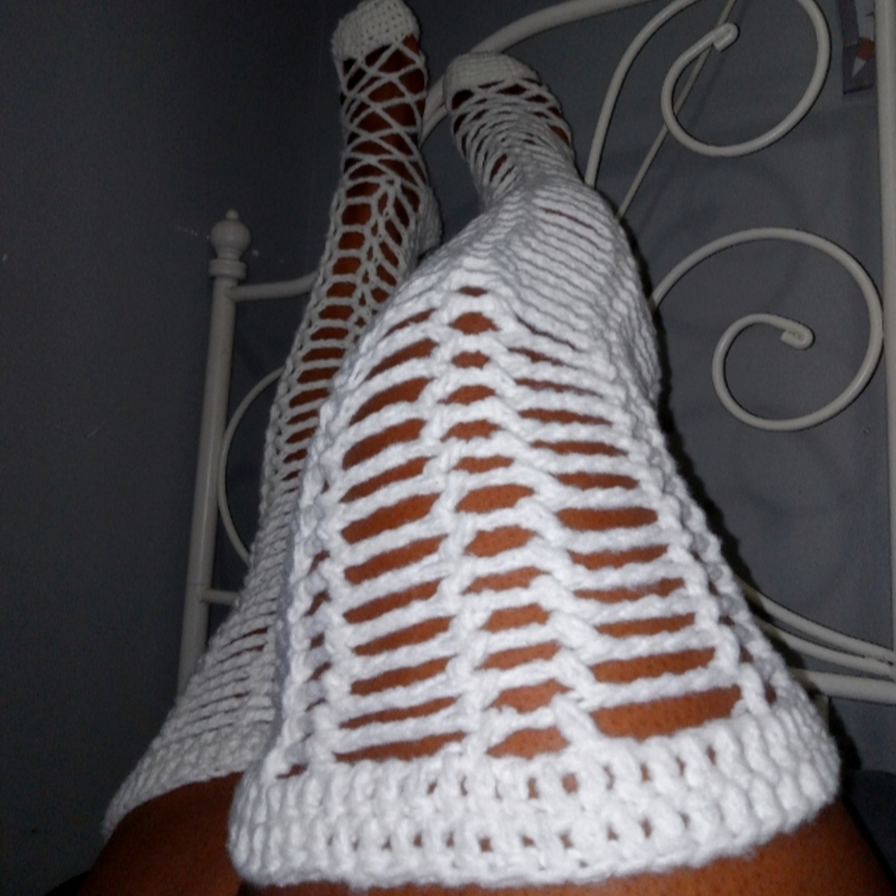 Crochet Lace Thigh High Socks!